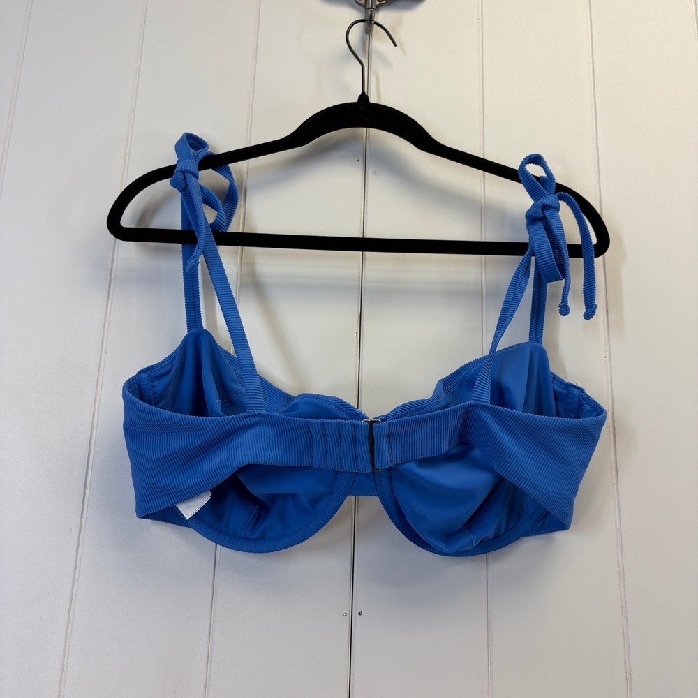Abercrombie & Fitch Curve Love Ribbed Underwire Bikini Top Women Size XL Beach - Picture 2 of 8